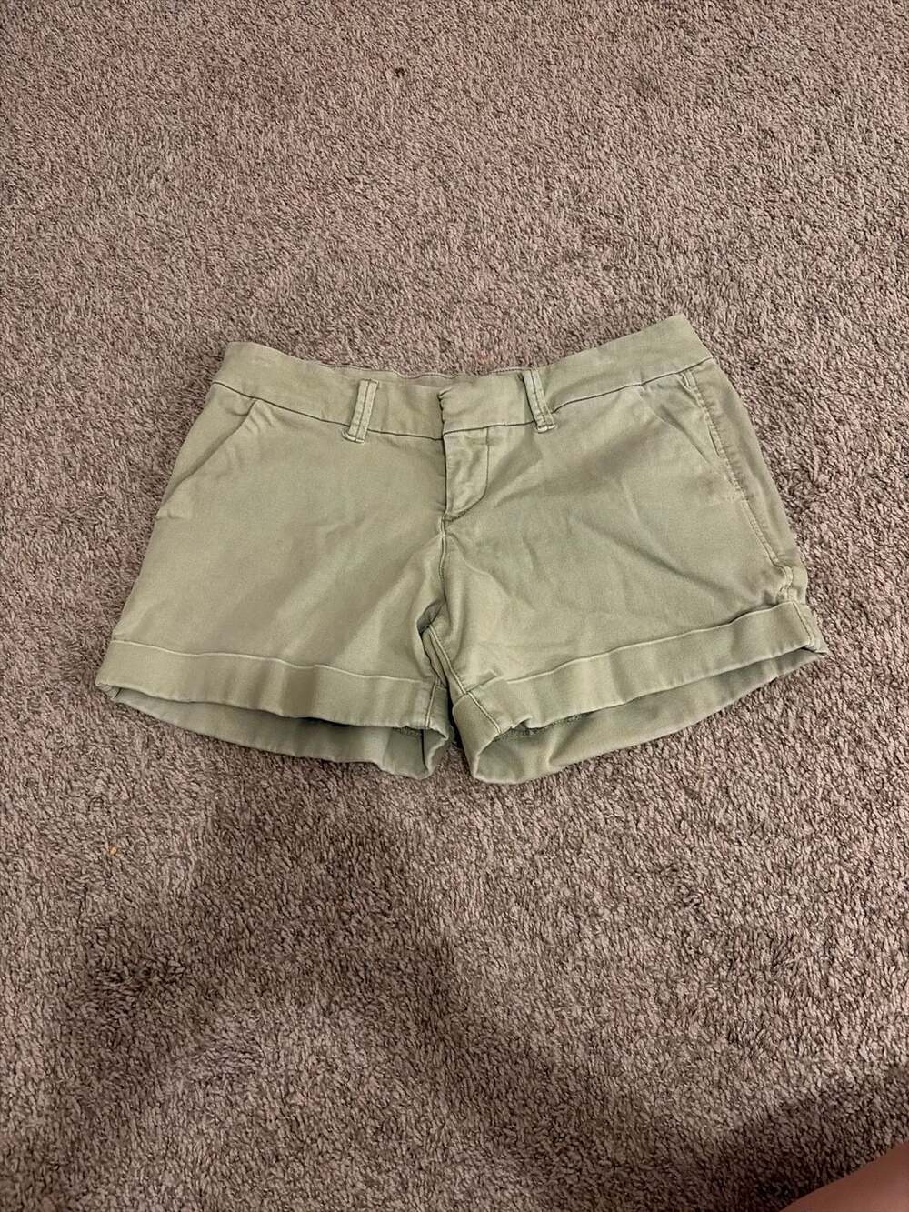 Dear John Olive Green Cuffed Chino Shorts Size 29